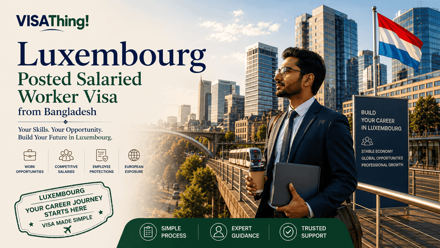 Luxembourg Posted Salaried Worker Visa from Bangladesh