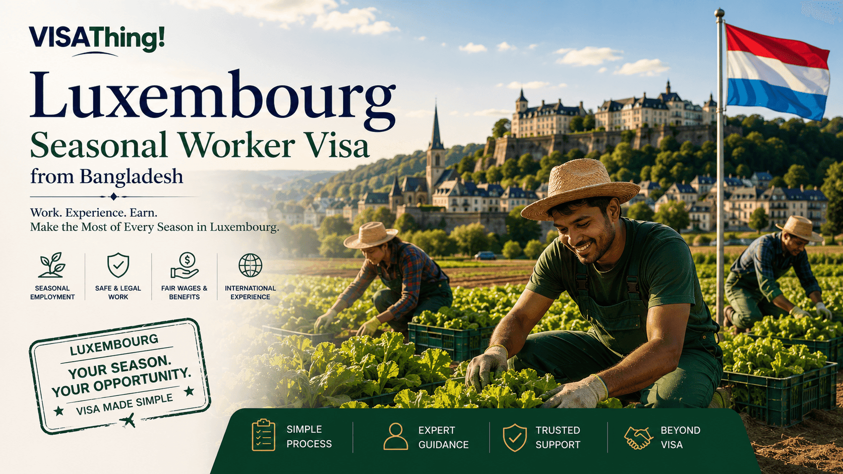 Luxembourg Seasonal Worker Visa from Bangladesh