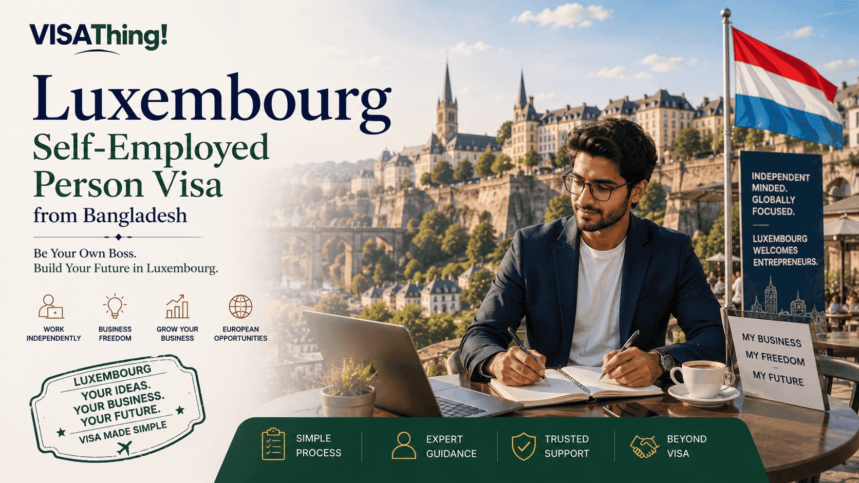 Luxembourg Self-Employed Person Visa from Bangladesh