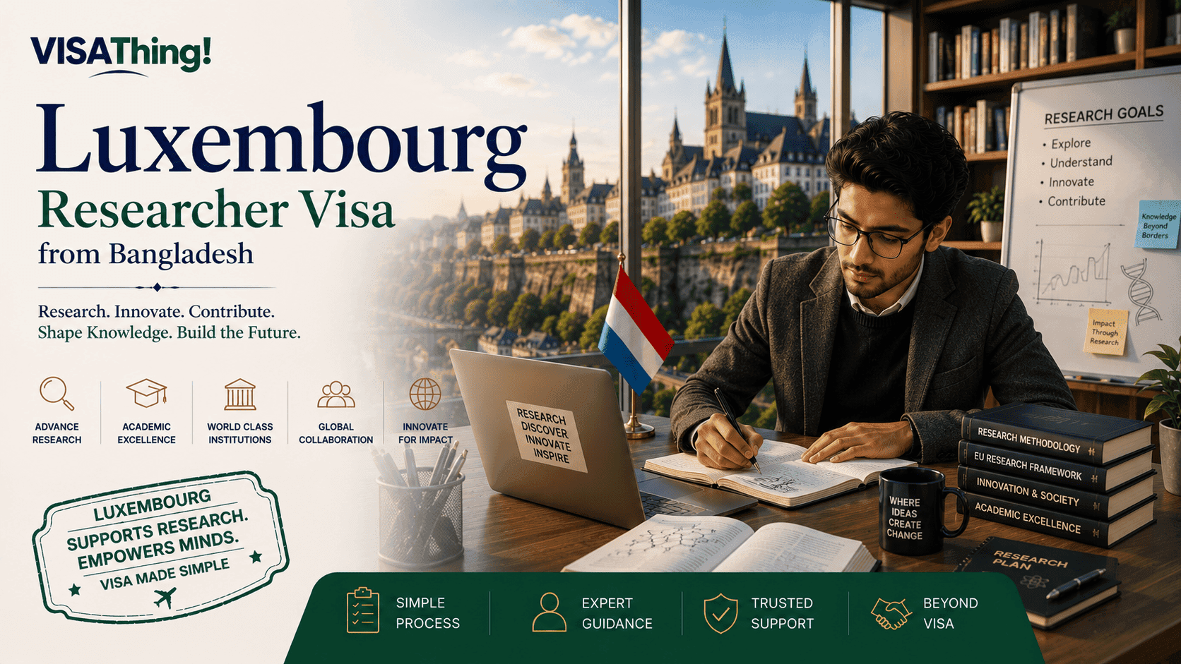 Luxembourg Researcher Visa from Bangladesh