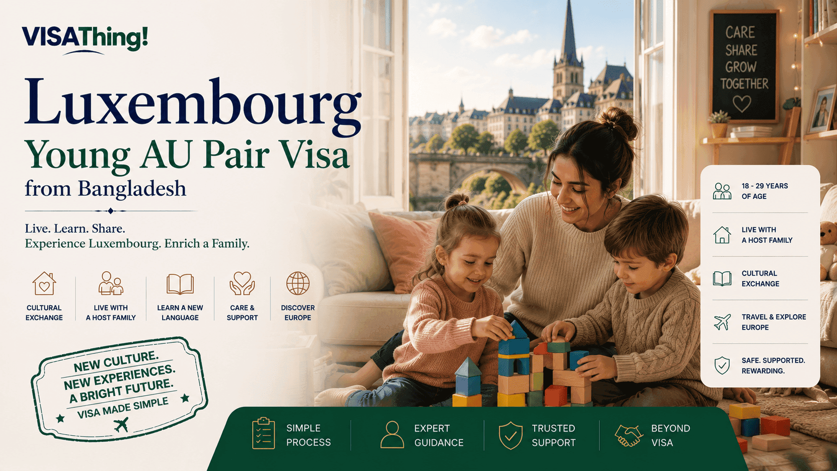 Luxembourg Young AU Pair Visa from Bangladesh