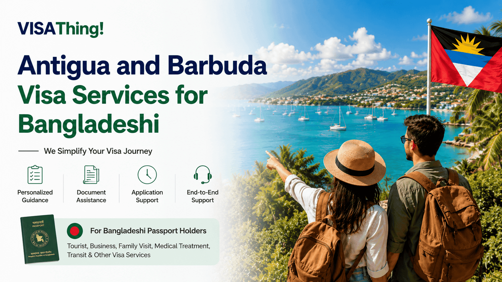 Antigua and Barbuda visa service for Bangladeshi passport holders by VISAThing