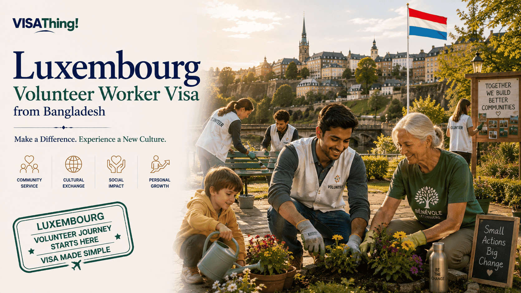 Luxembourg Volunteer Worker Visa from Bangladesh