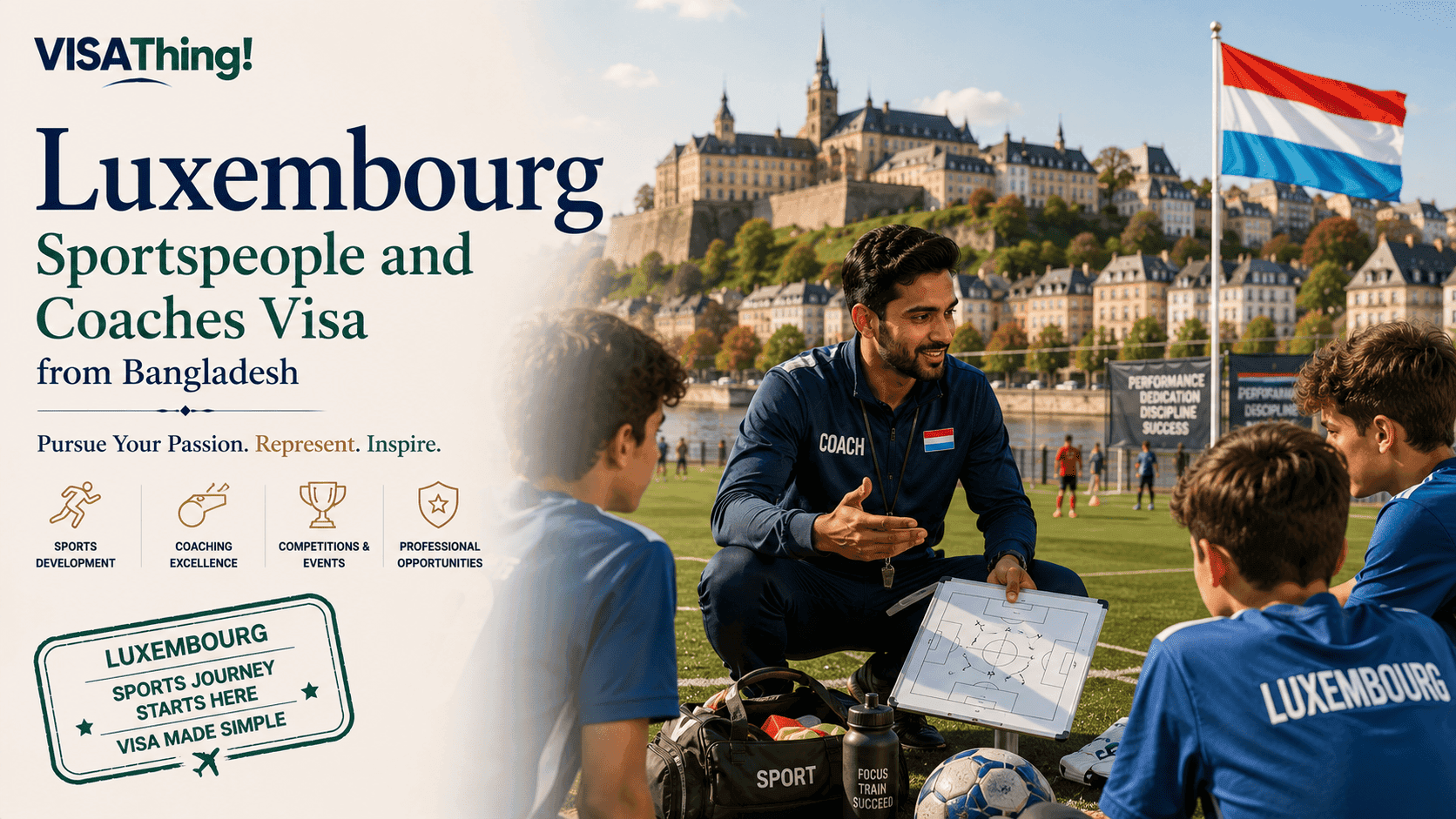 Luxembourg Sportspeople and Coaches Visa from Bangladesh